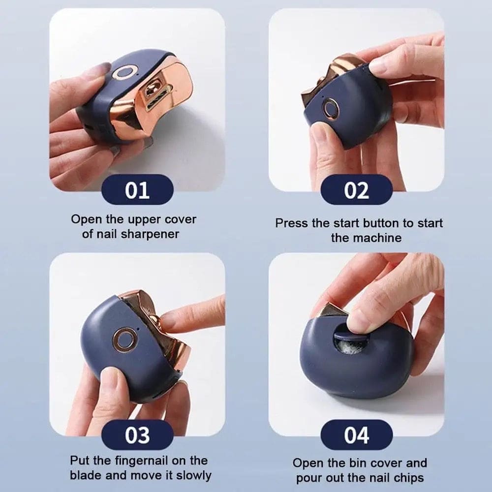 Mini Smart Nail Clipper, Professional Electric Nail Trimmer, Mini Portable Finger Nail Tools, Portable Mini Electric Nail Clipper Polisher With Light, Automatic Baby Adult Nail Cutter