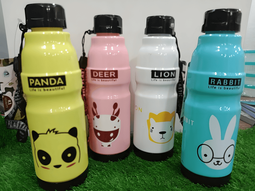 Anime Water Bottle, Cute Commando Bottle with Wide Mouth, Kids Plastic Sport Water Bottle, Portable School Drinking Bottle, Lovely Cute Water Bottle With Straw