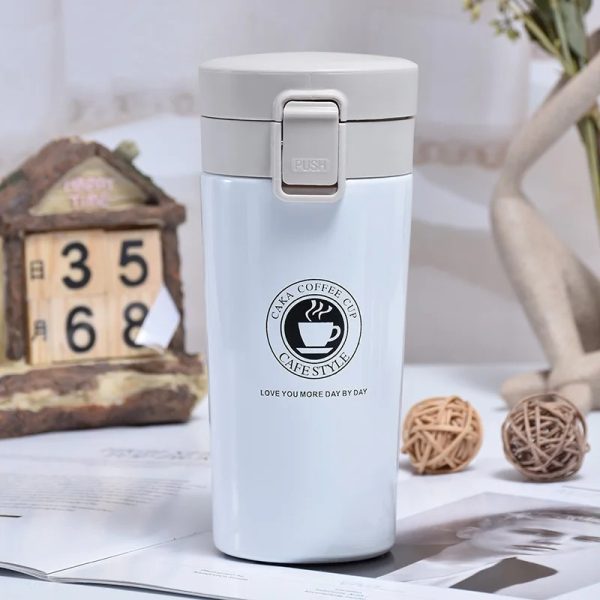 Hot & Cold Stainless Steel Vacuum Flask 380ml – Double Wall Insulated Water Bottle, Leakproof Coffee & Tea Thermos Travel Mug